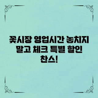꽃시장 영업시간, 가을 꽃, 2023 이벤트, 계절별 꽃, 꽃시장 팁