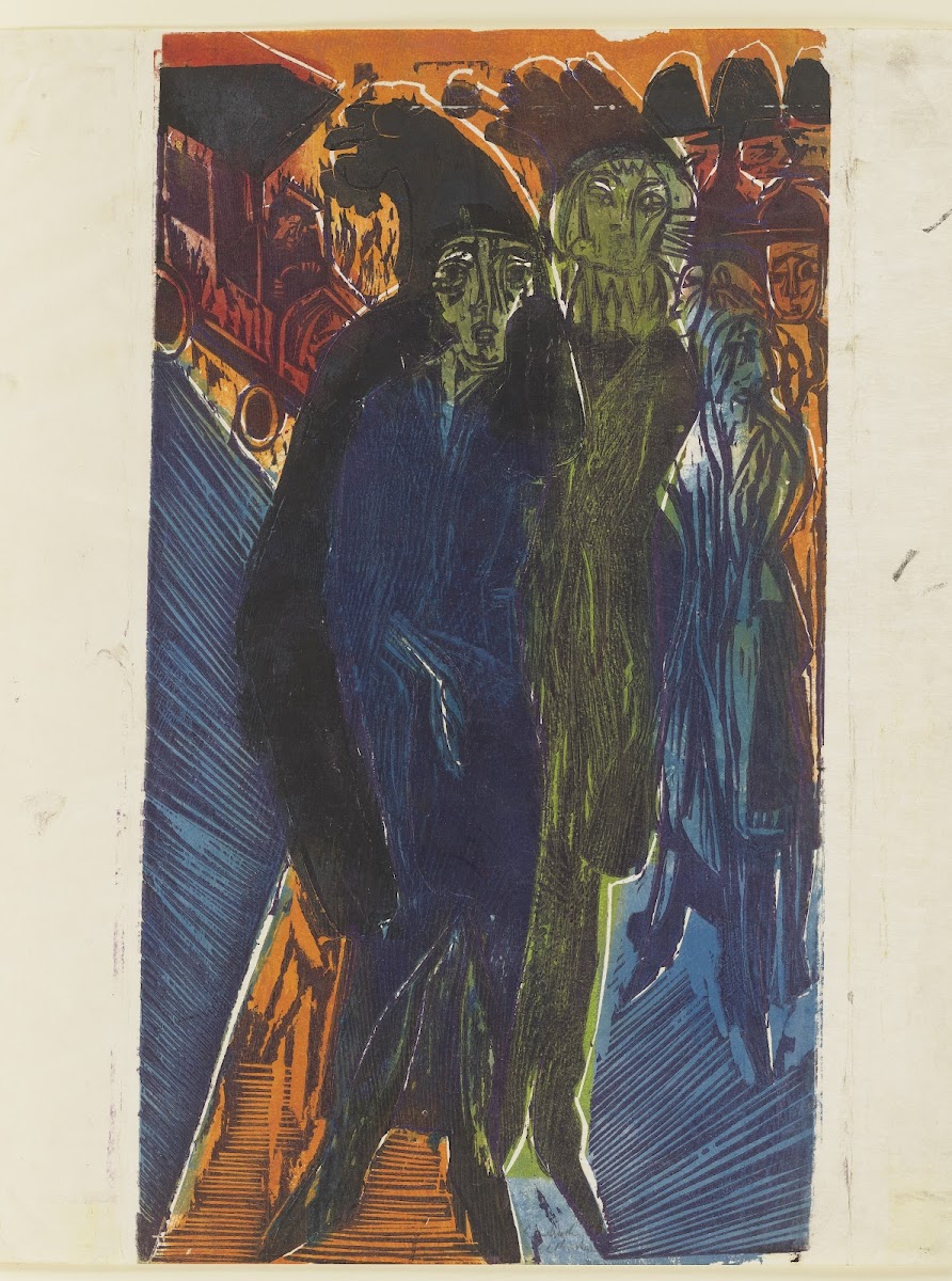 Straßenszene nach dem Gemälde Straßenszene von 1914 1922