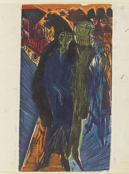 Straßenszene nach dem Gemälde Straßenszene von 1914 1922