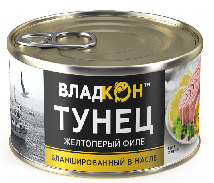 Тунец желтопертый бланш в масле 170гр