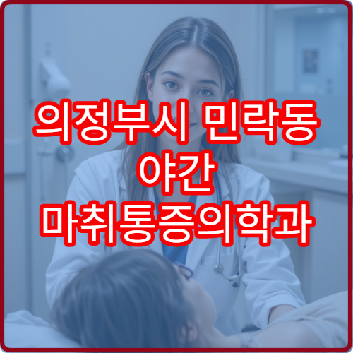 의정부시 민락동 야간 마취통증의학과 만성 요통 진료 정보