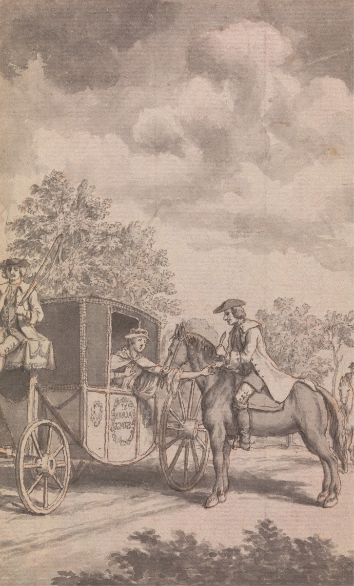 An Illustration to the Newgate Calendar Raby Finding a Womans Ring Difficult to