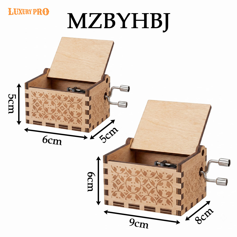 Wooden music box ornament