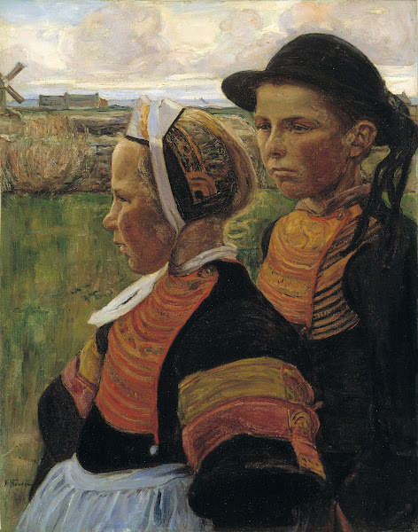 Le frère et la soeur Penmarch ca 1901