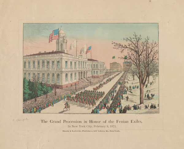 The grand procession in honor of the Fenian exiles in New York City February 9 1