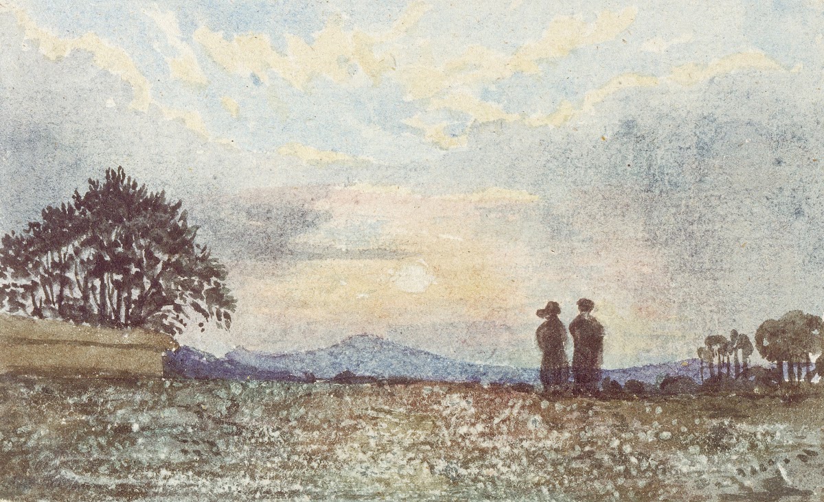 Evening Landscape with Figures c 1830