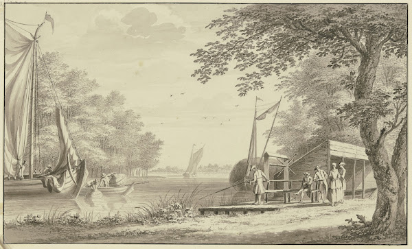 Landschaft mit Fluss und Fischern 1762