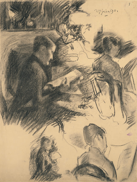 Études de pesonnages lisants 1890
