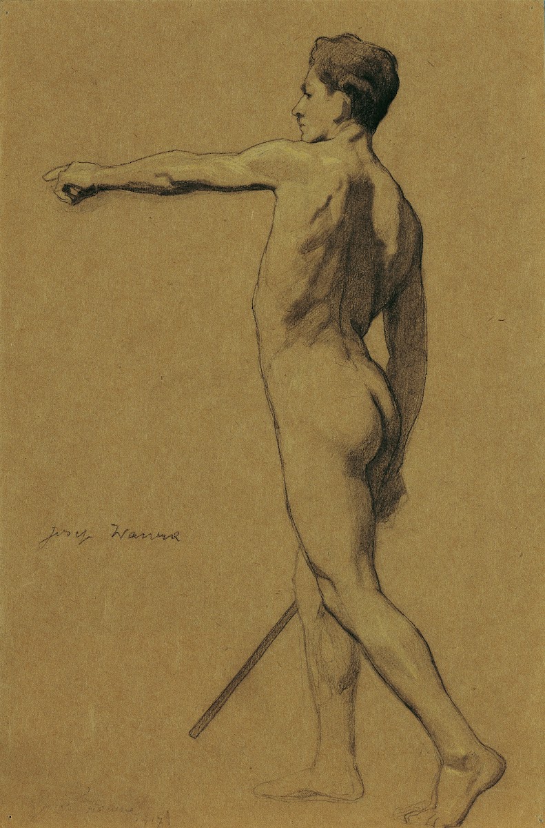 Stehender männlicher Akt 1917