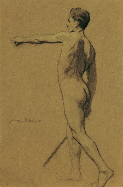 Stehender männlicher Akt 1917