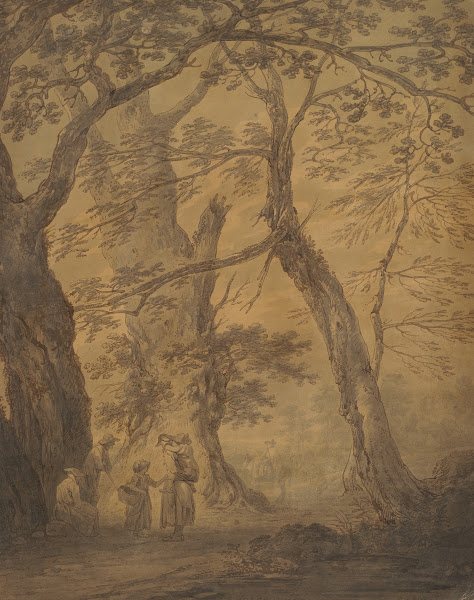 Landscape with trees and figures
