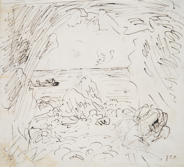 Sketch of a Sea View withBoat 1871
