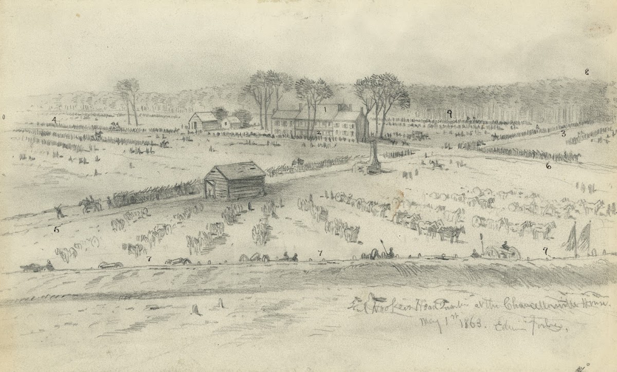 Gen Hookers headquarters at the Chancellorsville house 1863
