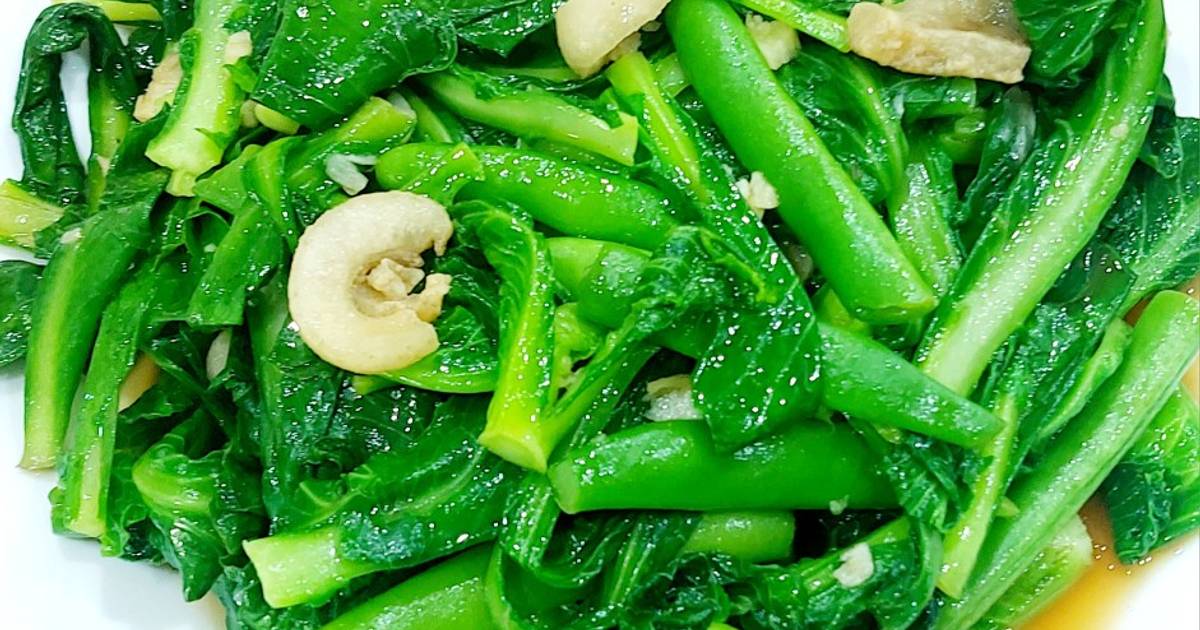 Rau mầm cải xào tóp mỡ