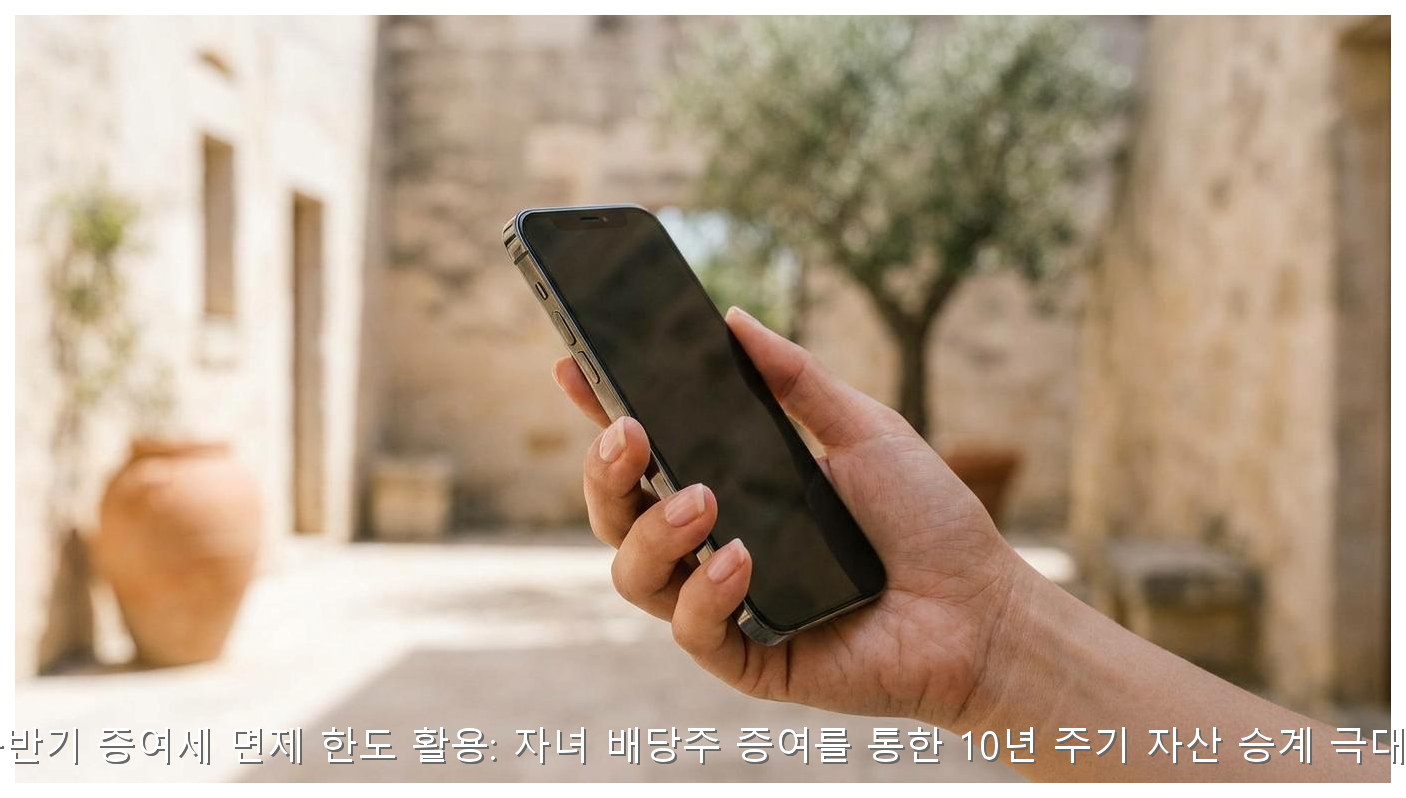 2026년 자녀 배당주 증여세 면제 한도 활용: 10년 주기 자산 승계 전략 핵심 안내 및 분석 인포그래픽 (5)