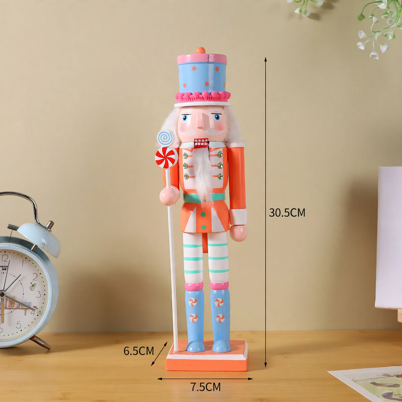 Nutcracker set made of wood, 13-19 cm, as Christmas tree decoration