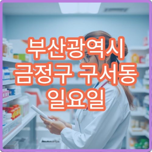 부산광역시 금정구 구서동 일요일 영업 약국 위치