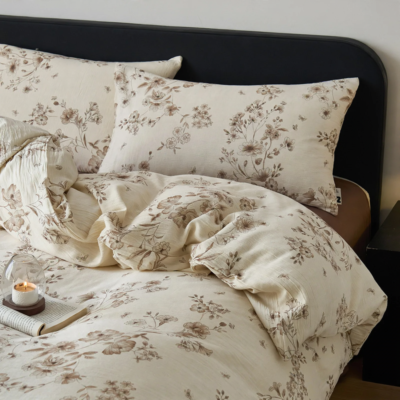 Cotton-Linen Bedding, 4-Piece
