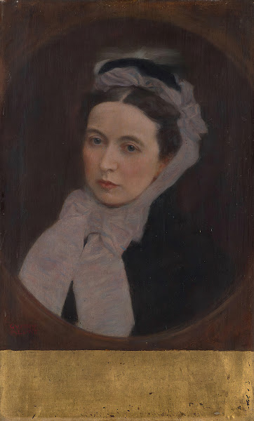 Dame mit lila Schal ca 1895