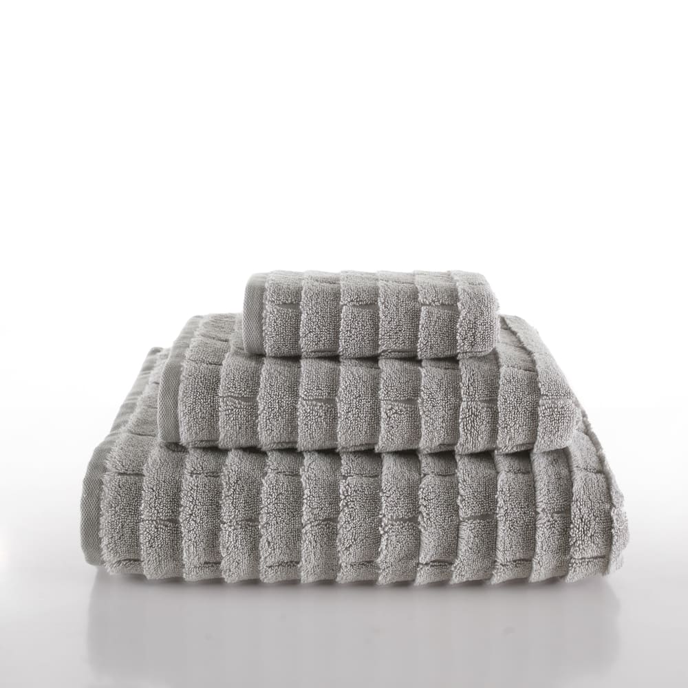 Toalla facial de algodón turco Talesma™ color gris claro