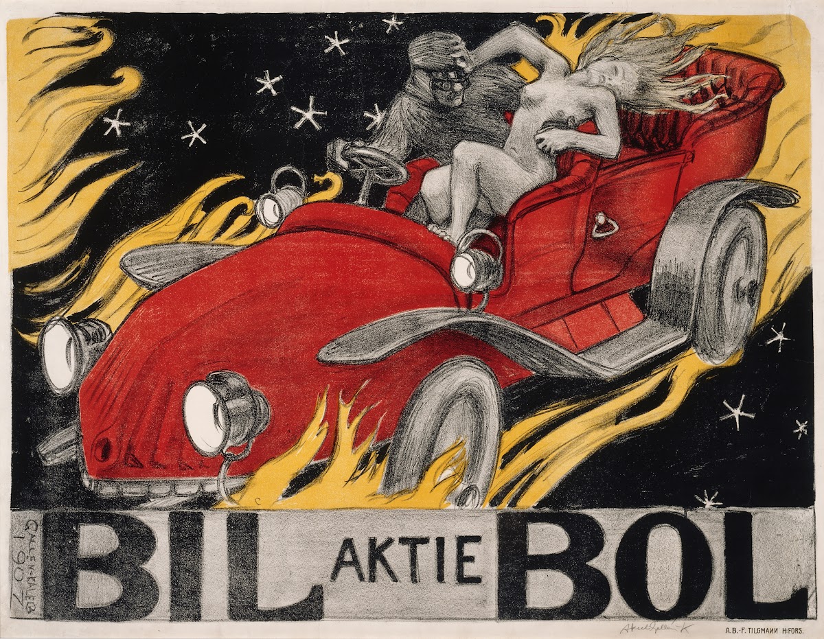 Bil Bol Poster for an Automobile Retailer 1907