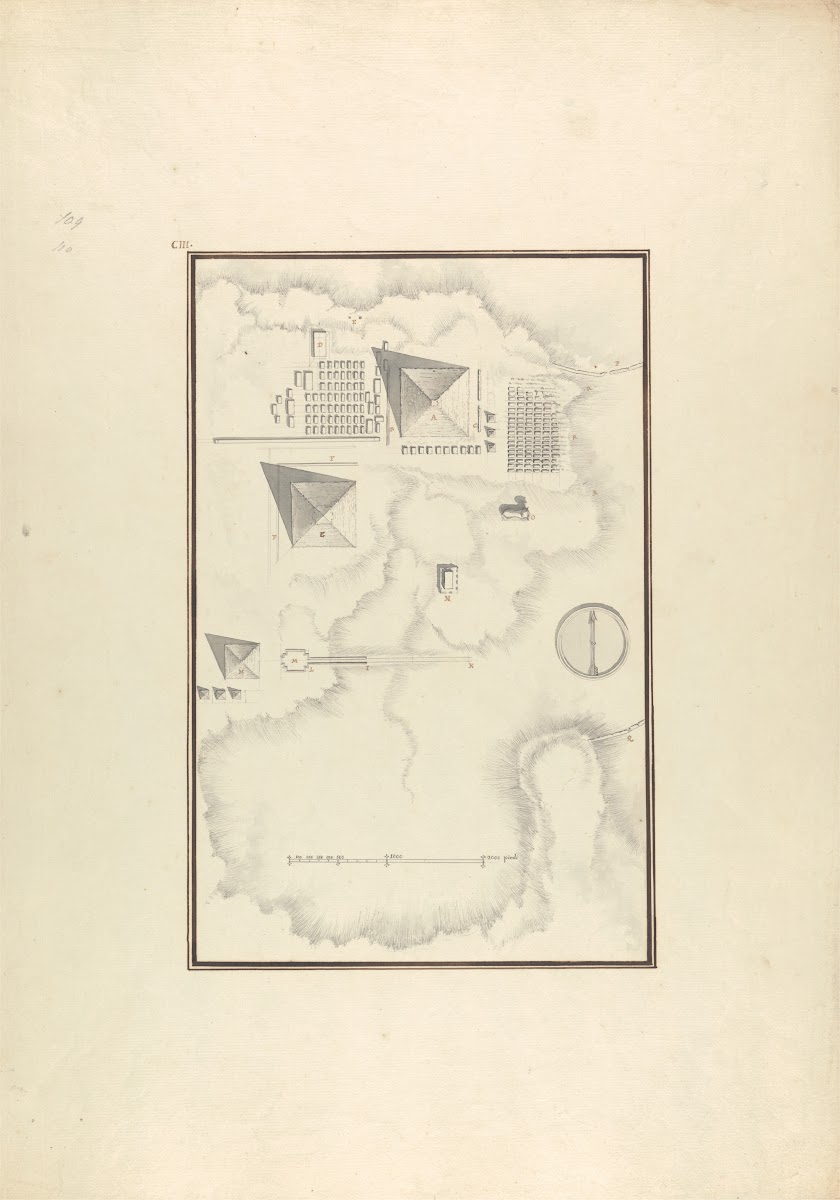 Topographical View of the Pyramids at Giza ca 1750