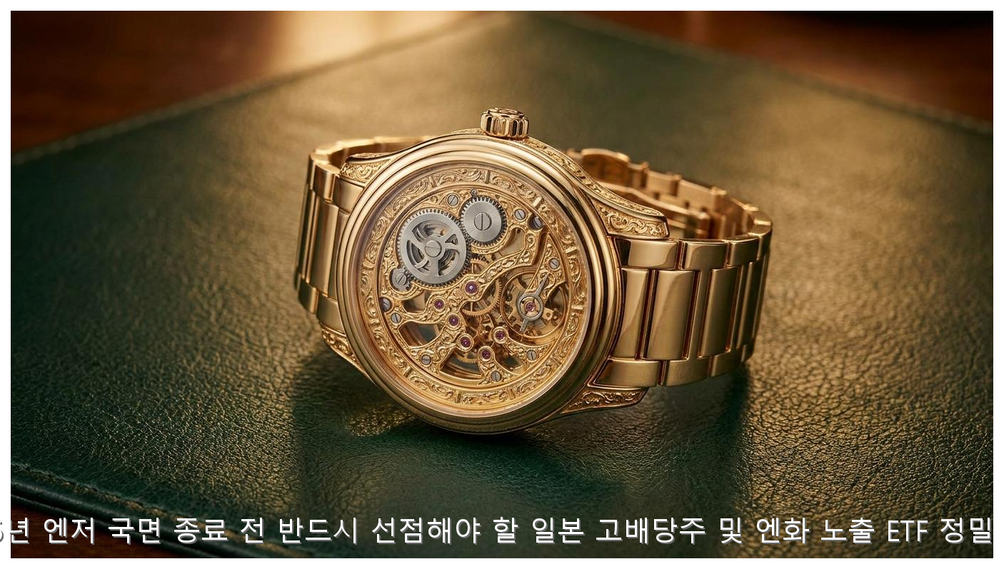2026 일본 고배당주 및 엔화 ETF 투자 정밀 분석 핵심 안내 및 분석 인포그래픽 (2)