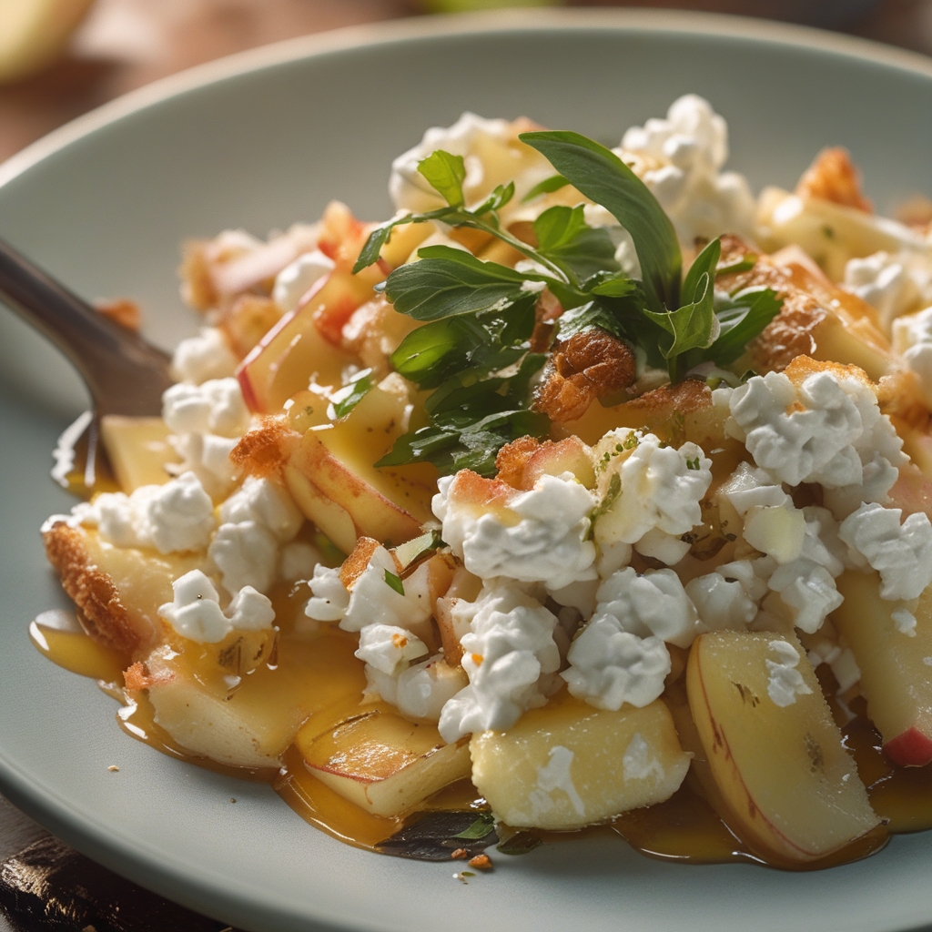 Cottage Cheese and Apple Salad: Easy Homemade Fresh & Creamy Delight finished