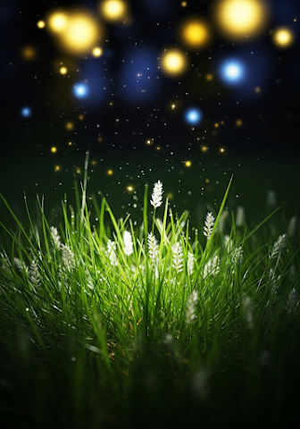 Ethereal Glowing Grass Bokeh