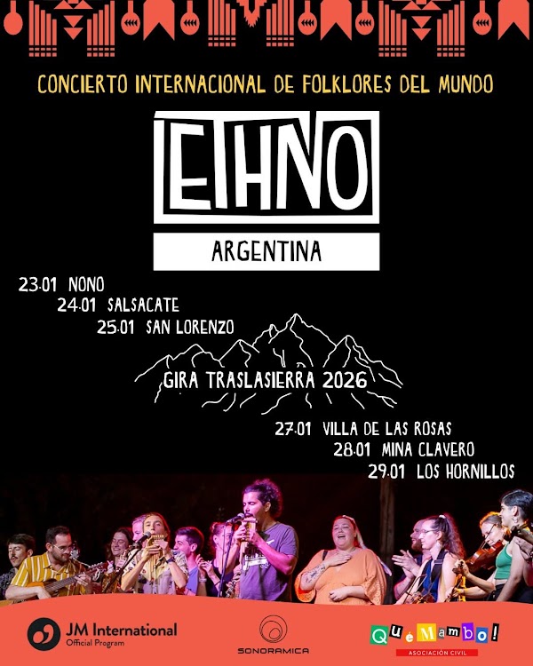 ETHNO Argentina – Gira Traslasierra 2026