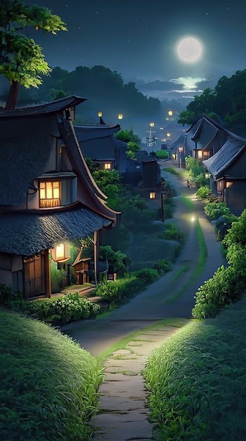 Night Village Picture