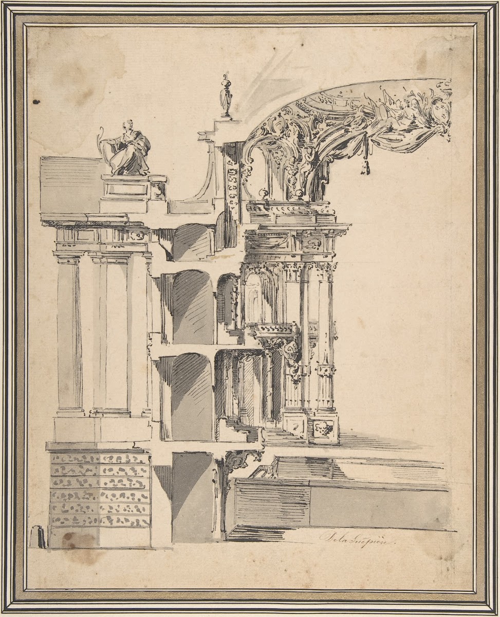 Design for the Proscenium Arch of an Opera house and the Section Adjacent to the