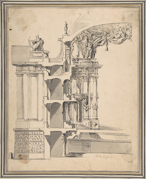 Design for the Proscenium Arch of an Opera house and the Section Adjacent to the