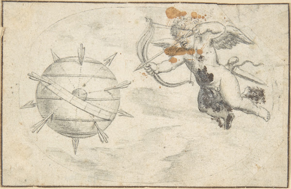 Cupid Shooting Arrows at the World Globe 1608