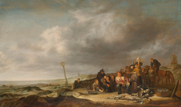 Beach with Fishermen 1630   1653