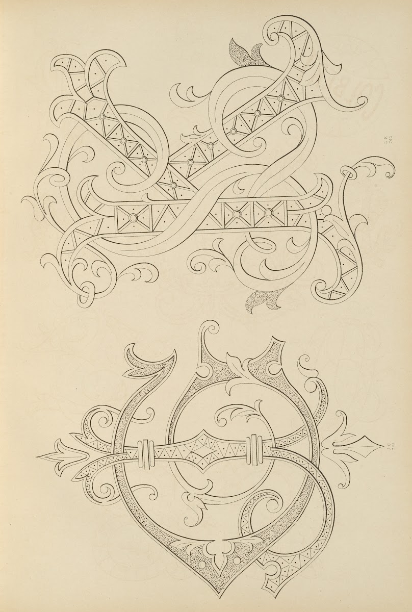 Album de chiffres  monogrammes couronnes de noblesse francaises et etrangeres Pl