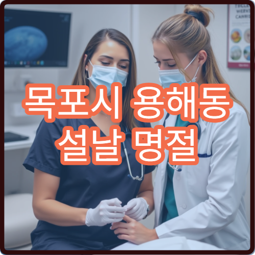 목포시 용해동 설날 명절 연휴 안과 눈부심 시야 흐림 진료 병원