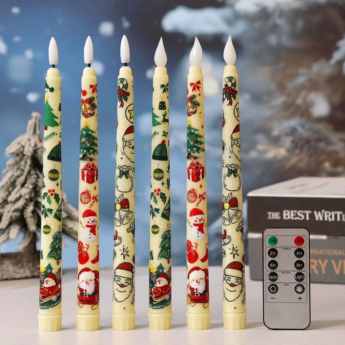 LED Taper Candle with Remote Control and Timer