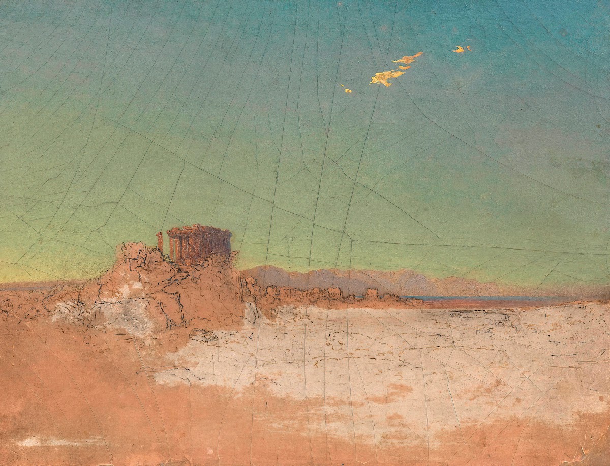Griechische Tempelruinen ca 1854
