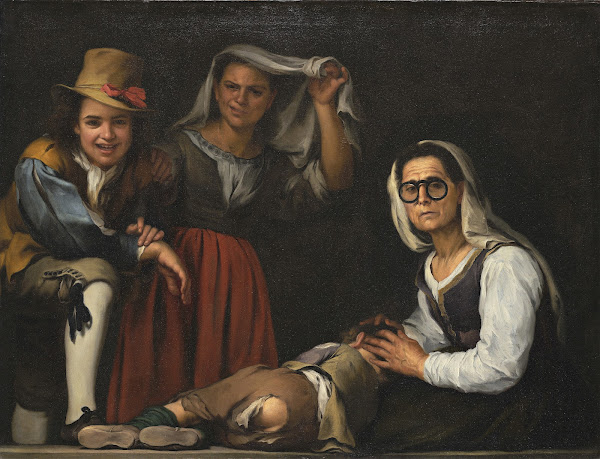 Four Figures On A Step C1655