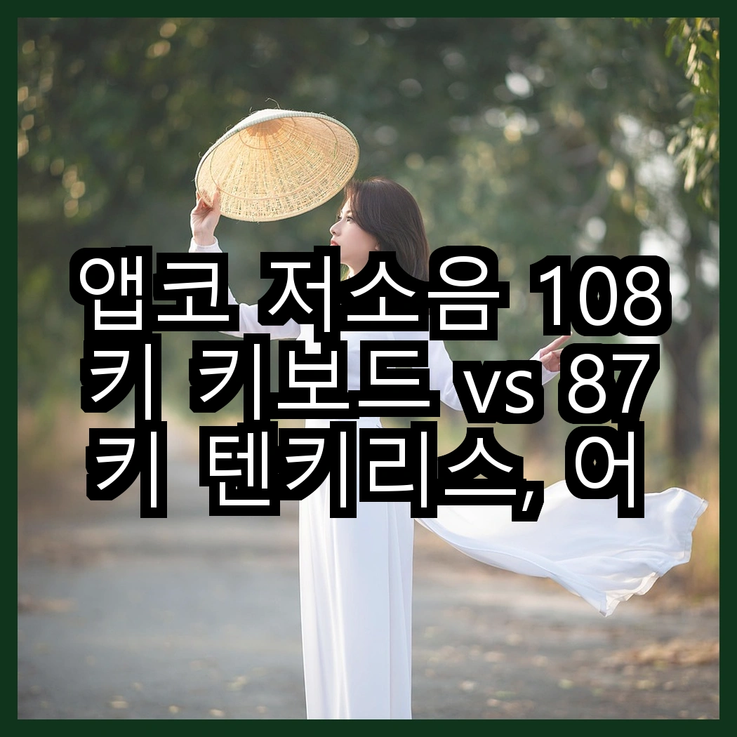 앱코 저소음 108키 키보드 vs 87키 텐키리스, 어떤 선택이 더 나을까? 썸네일