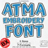 Stitch photo 1 of the ATMA Embroidery Font embroidery design