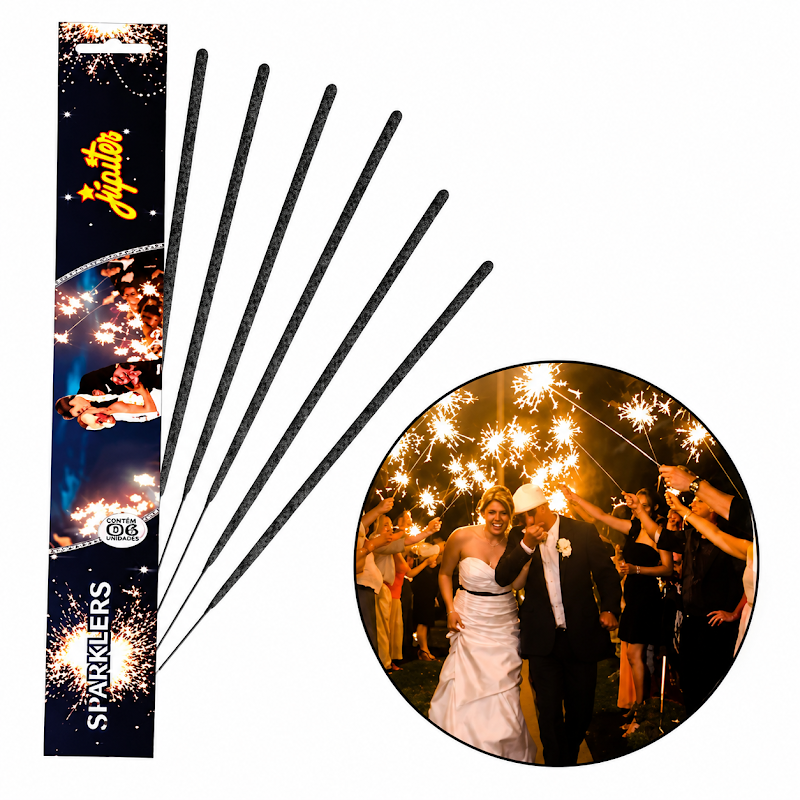 Velas Sparklers pct c/ 6 unid. 40 cm