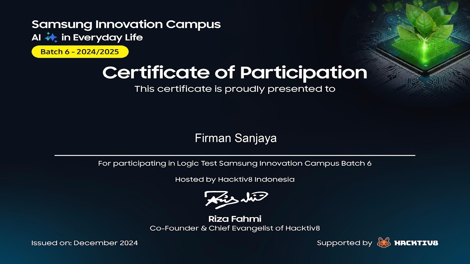 Samsung Innovation Campus Batch 6