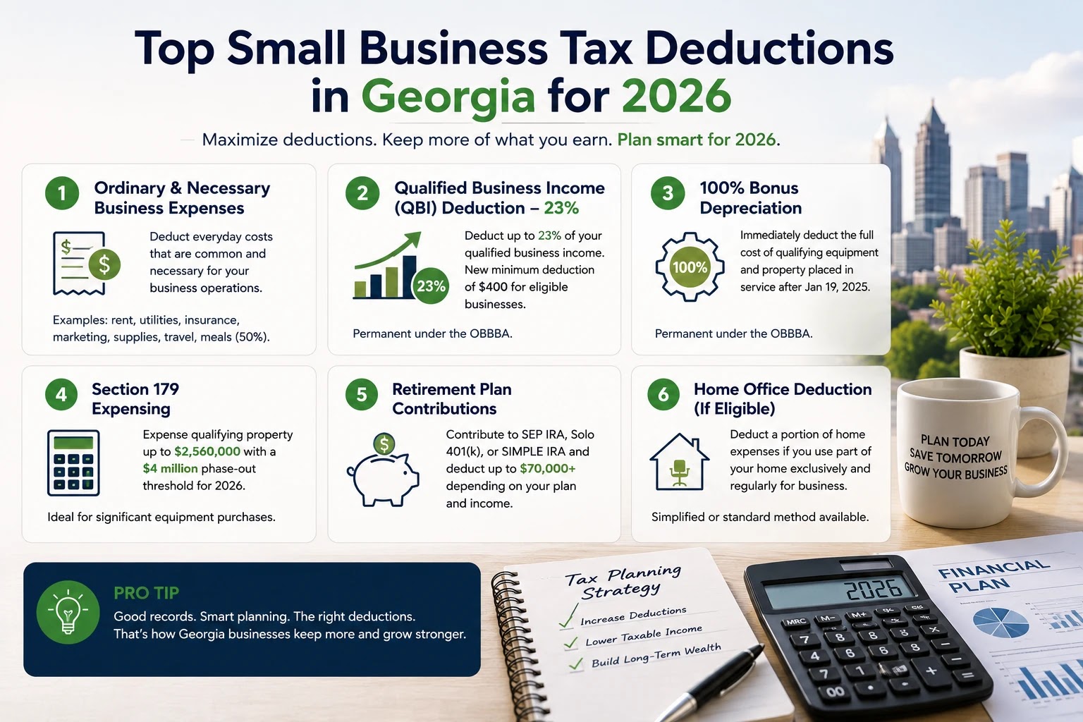Small Business Tax Deductions in Georgia: What Atlanta Entrepreneurs Need to Know in 2026.