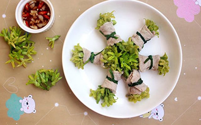 Thịt Cuộn Hoa Thiên Lý Hấp