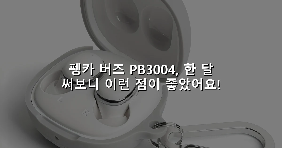 펭카 버즈 PB3004, 한 달 써보니 이런 점이 좋았어요!
