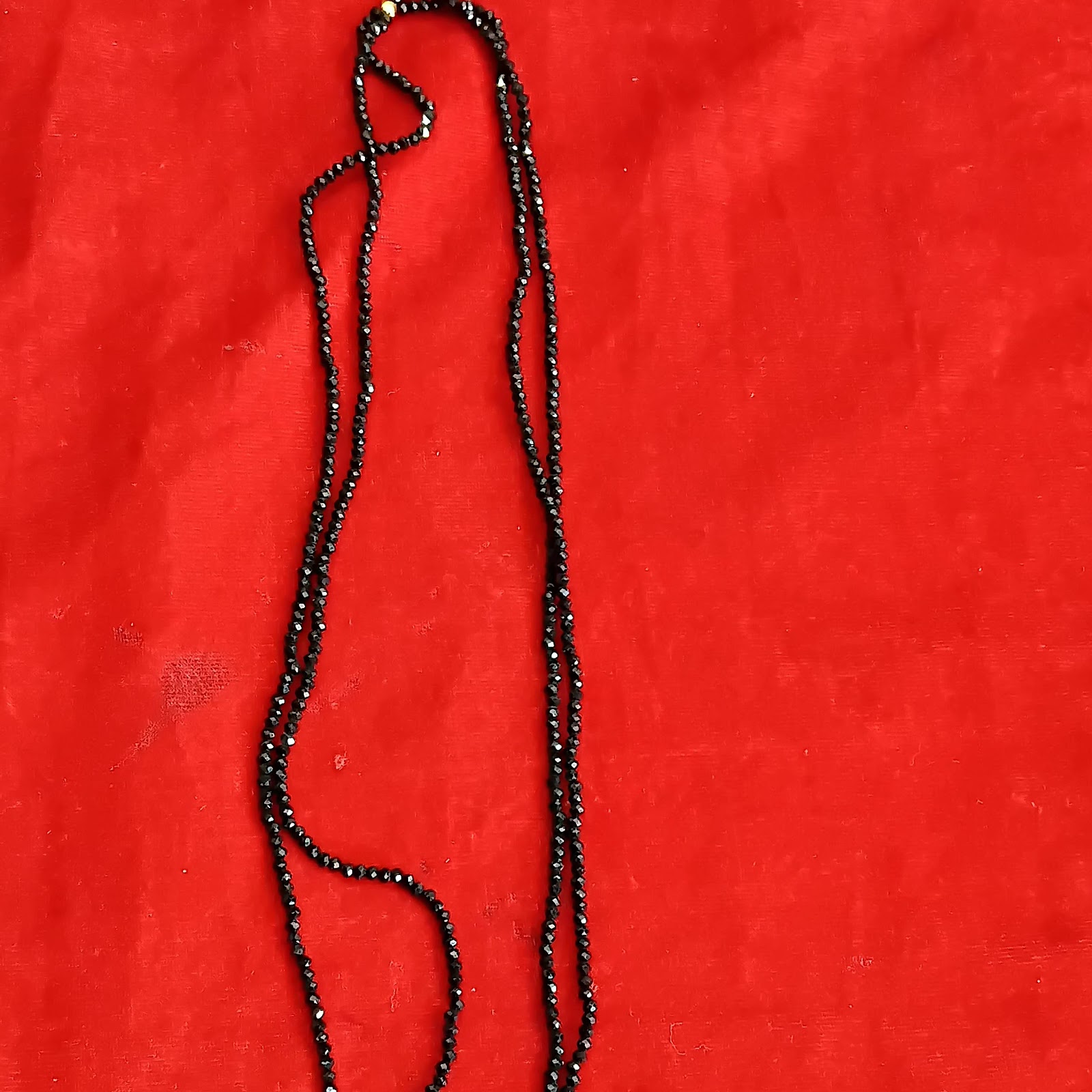 30 Inch Double 3Mm Black Crystal Dhaga Mangalsutra-1