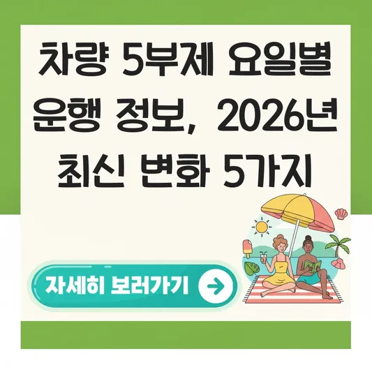 차량 5부제 요일별 운행 정보
