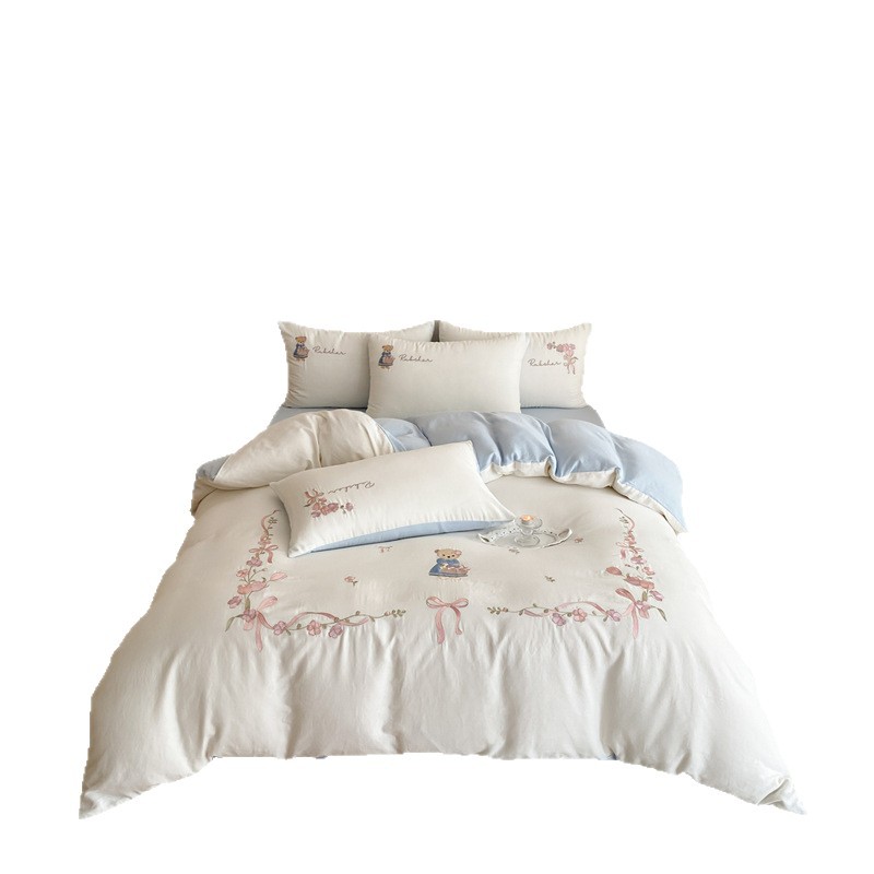 Bedding set made of double-layer cotton gauze, child-friendly